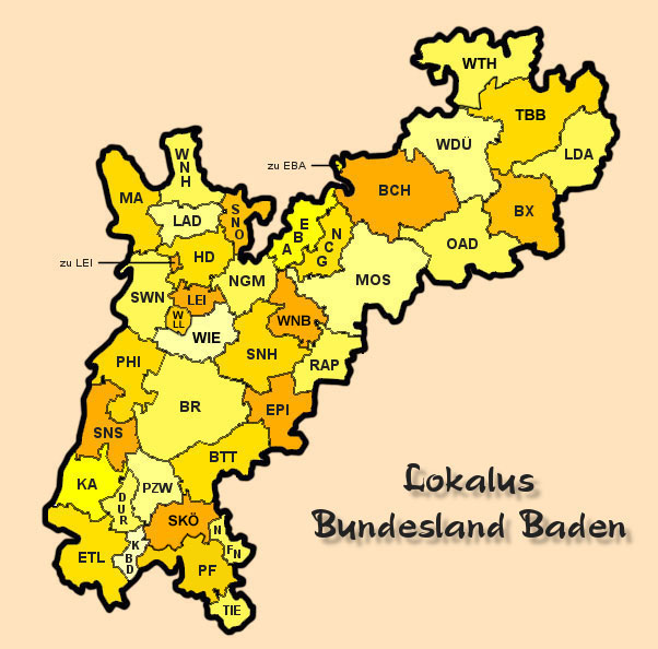 Karte Lokalus Bundesland Baden