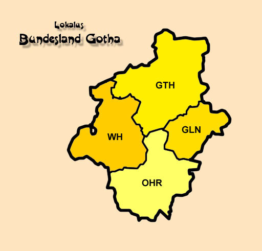 Karte Lokalus Bundesland Gotha