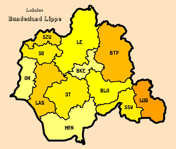 Karte Lokalus Bundesland Lippe