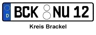 KFZ-Kennzeichen Brackel