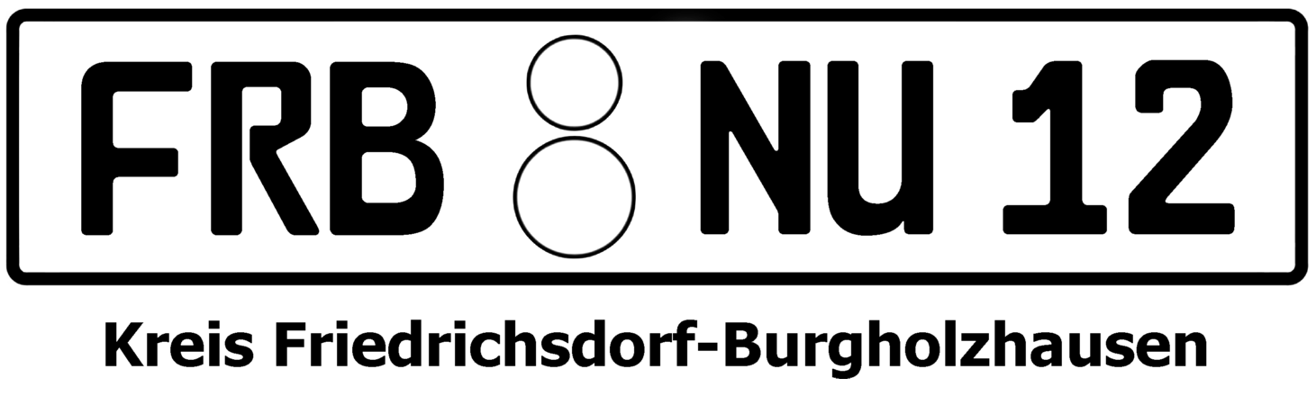 Aufkleber Kfz-Kennzeichen Kreis Friedrichsdorf-Burgholzhausen