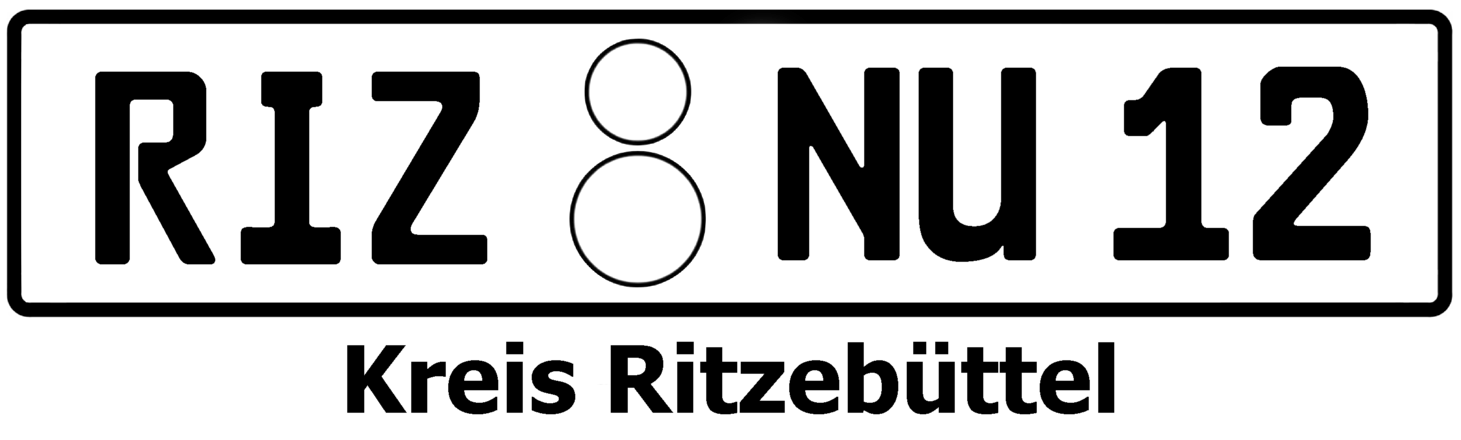 Aufkleber Kfz-Kennzeichen Kreis Ritzeb&uuml;ttel